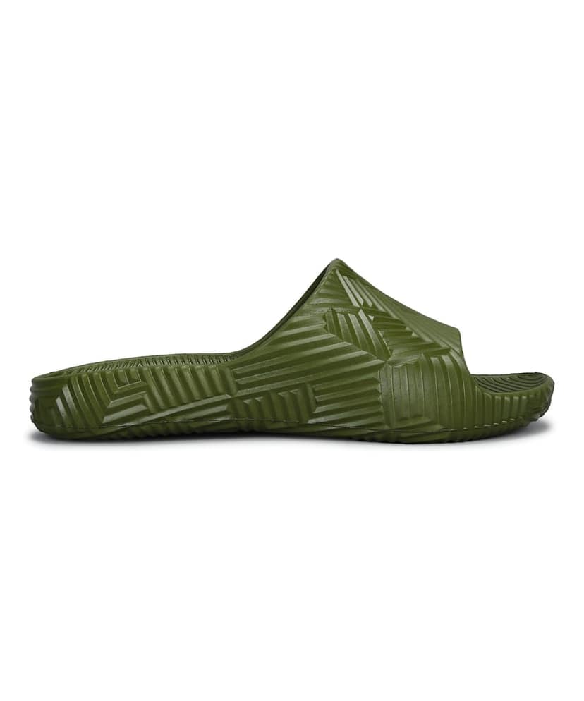 Paragon EVK10924G Men's Waterproof Olive Sliders with Comfortable Anti-Skid Sole view 2