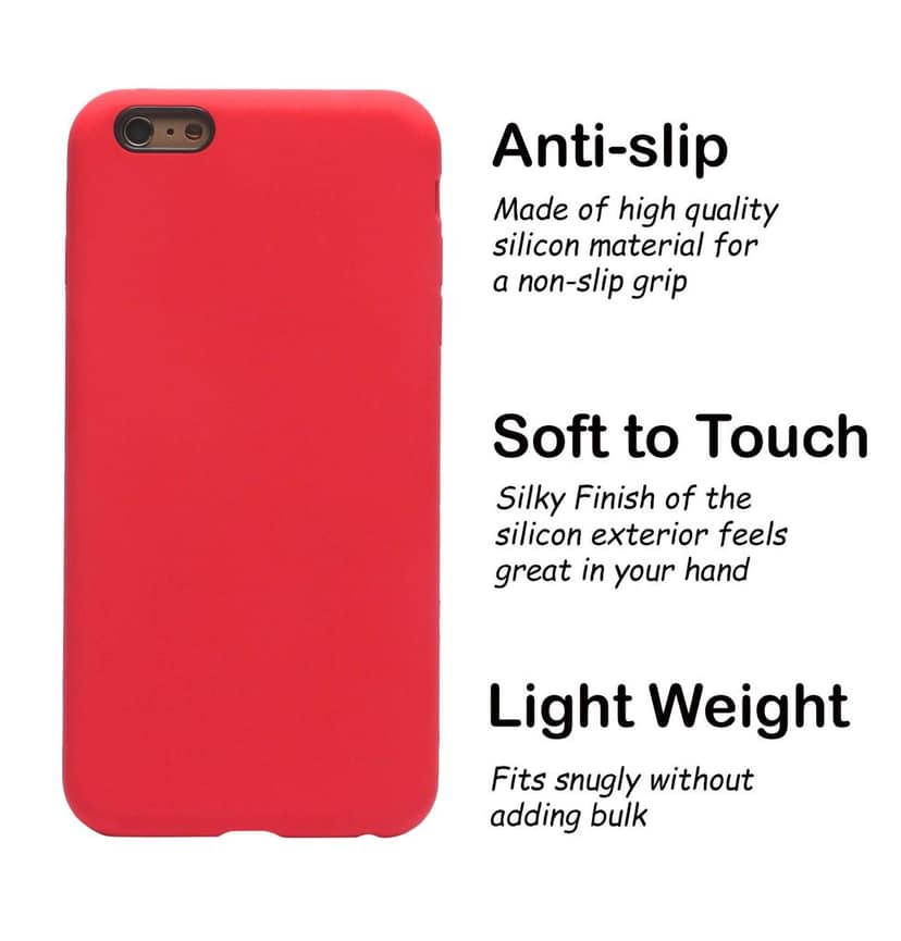LIRAMARK Liquid Silicone Soft Back Cover Case for Apple iPhone 6 / 6S view 3