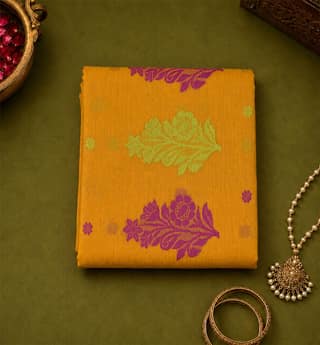Handloom Chanderi Silk By Mercerized Cotton Saree
