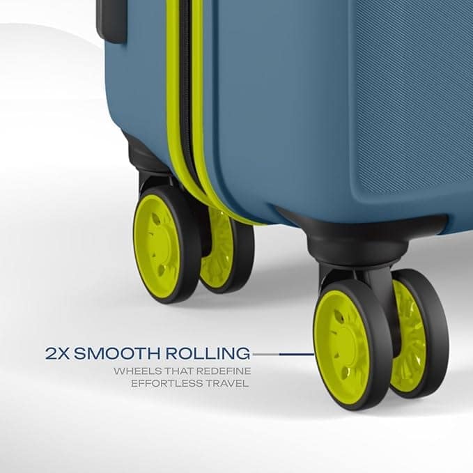 Neo 8 Wheels 55Cm Cabin Trolley Bag Hard Case Polypropylene, 360 Degree Wheeling Carry on Luggage for Men & Women, Travel Bag, Suitcase for Travel, Trolley Bags for Travel, Ink Blue view 3