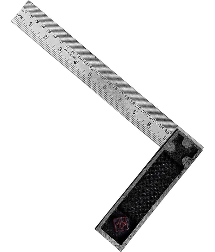 LXMI Try Square Carbon Steel Angle Cut Trysquare (10 Inch 250mm) Manual Carpenter Squares view 2