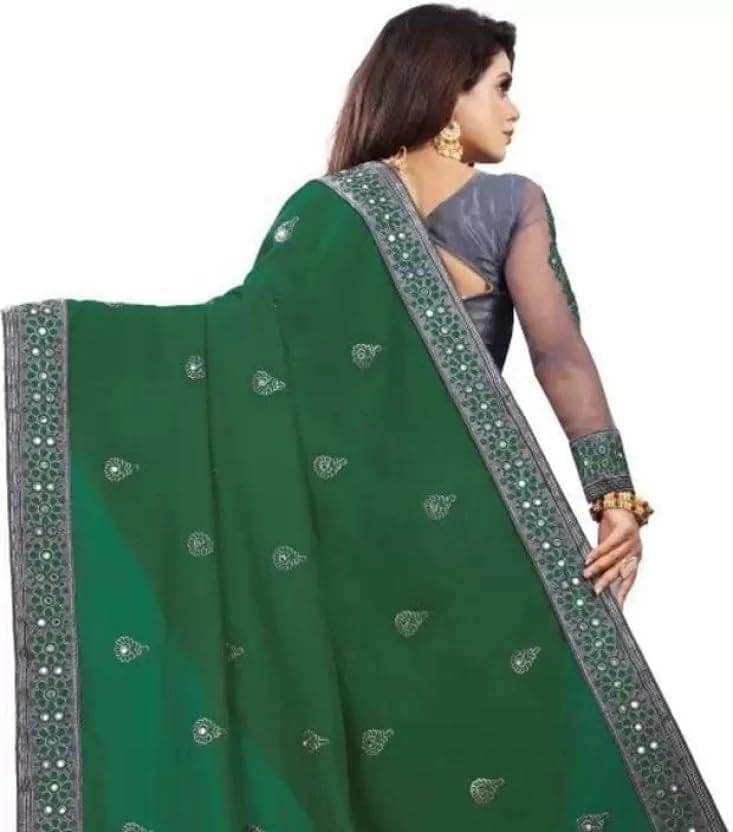 Zysia Stunning Embroidered silk Sareefor Women with Exquisite Saree Blouse - Perfect Indian Saree for Women view 8