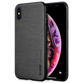 Memumi Fans Series Hard Canvas Back Cover Case for Apple iPhone Xs, Shockproof - Grey (5.8")