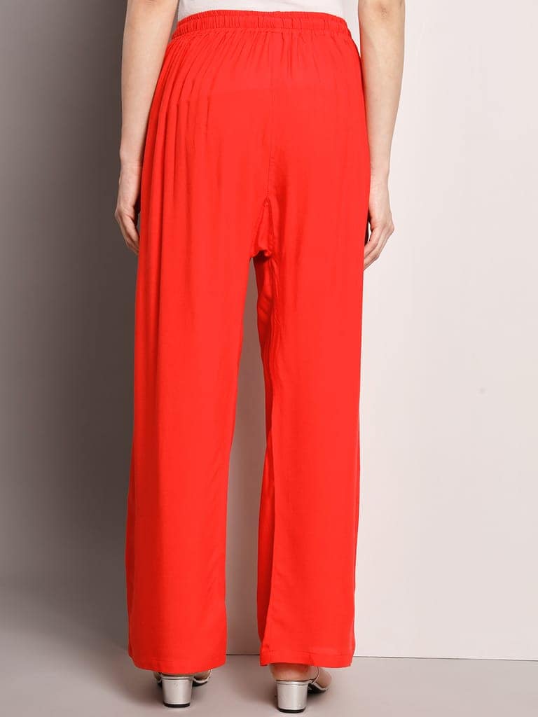 Soft Colors Regular Fit Pocket Palazzo (Gajari) view 7