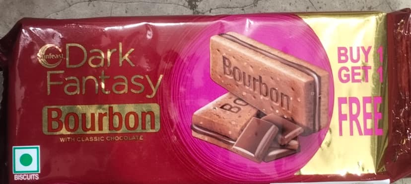 Sunfeast dark fantasy Bourbon with classic chocolate