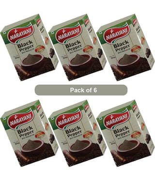 Narayani Spices 50 gm Black Pepper Powder ( Pack of 6 )