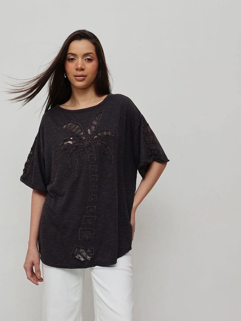 Cocoa Delight Oversized Top view 3