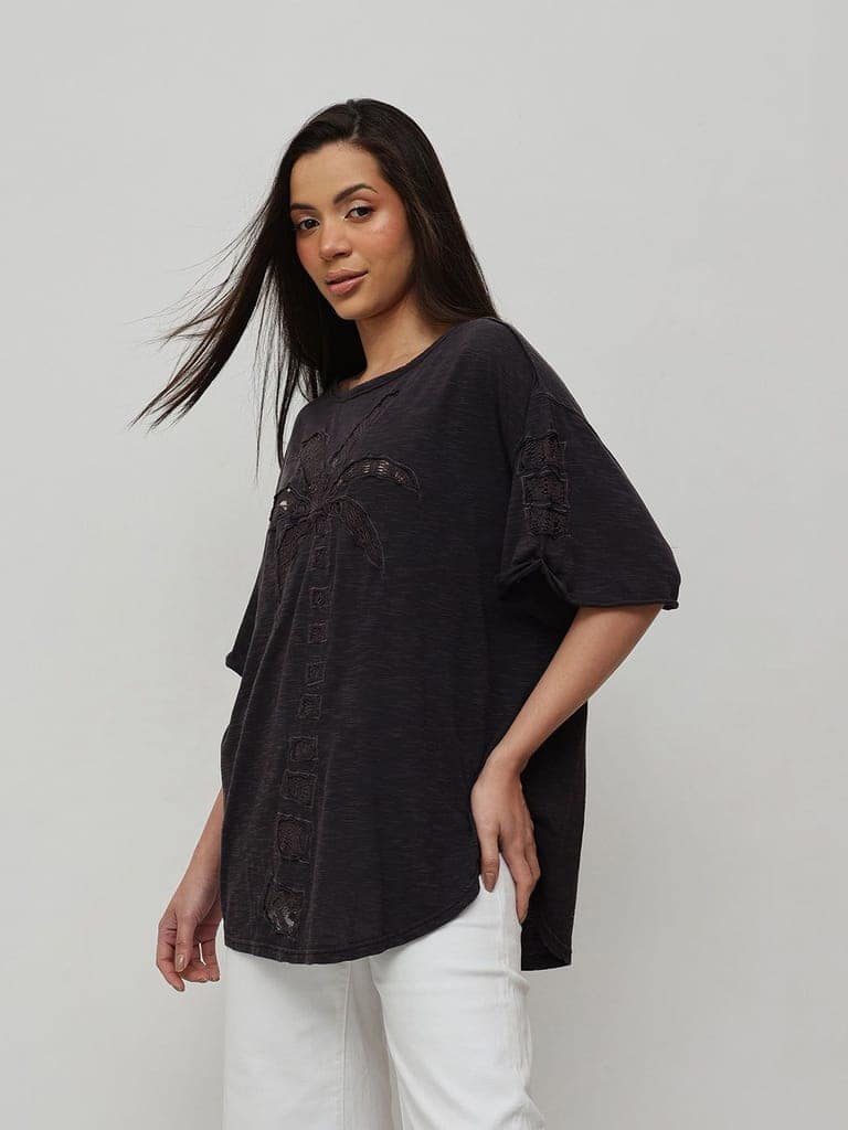 Cocoa Delight Oversized Top view 4