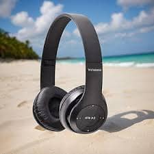 P47 Wireless Bluetooth Portable Sports Headphones with Fm,Memory Card Support Bluetooth, Wired Headset view 4