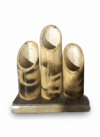 Handmade Natural Bamboo Pen Stand & Desk Organizer
