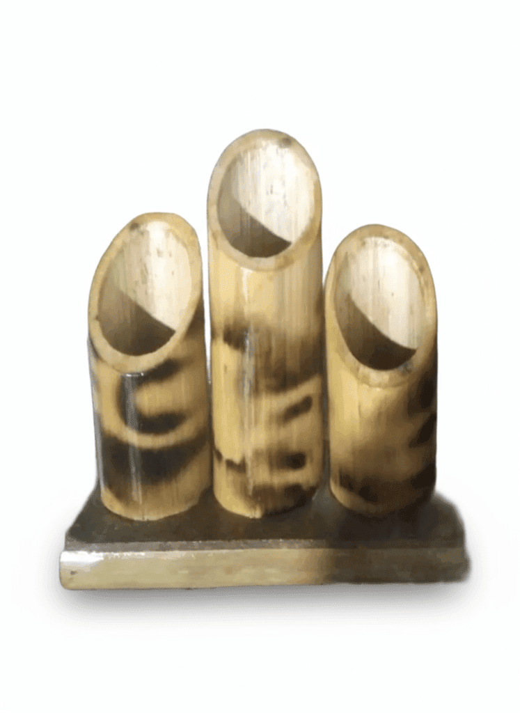 Handmade Natural Bamboo Pen Stand & Desk Organizer
