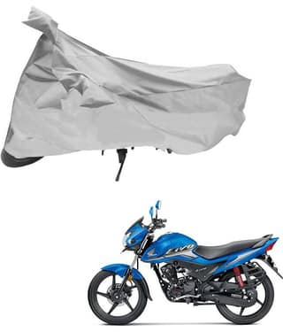 AutoRetail .Dust Proof Two Wheeler Polyster Cover for Honda Livo (Mirror Pocket, Silver Color)