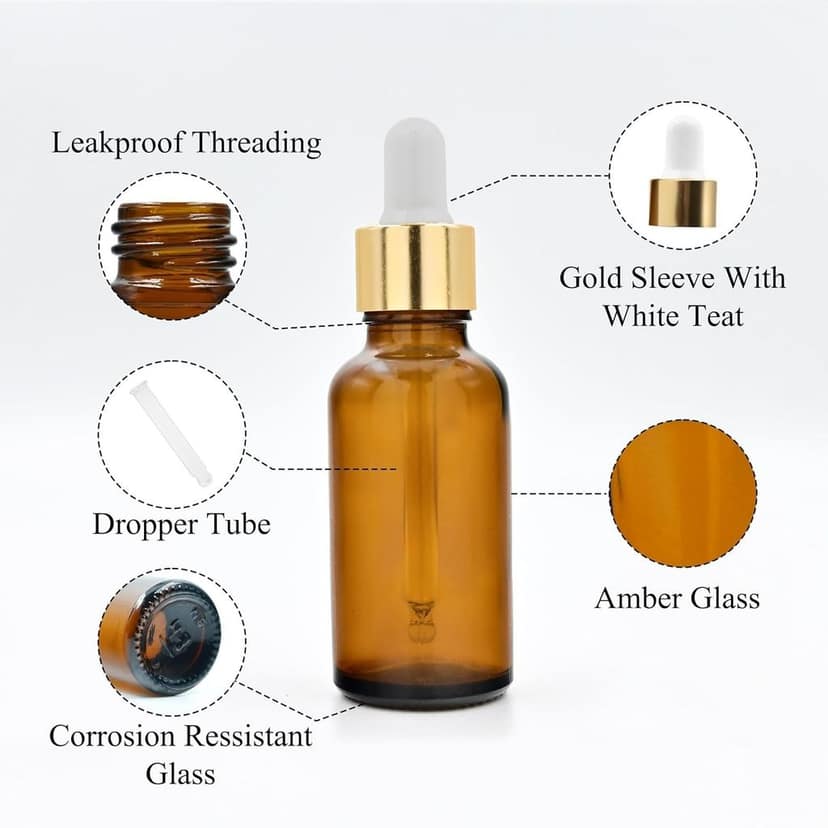 Lovemi Movements 10 ML Round Empty Glass Refillable Perfume,liquid,serum and Essential oil Dropper Bottle view 5