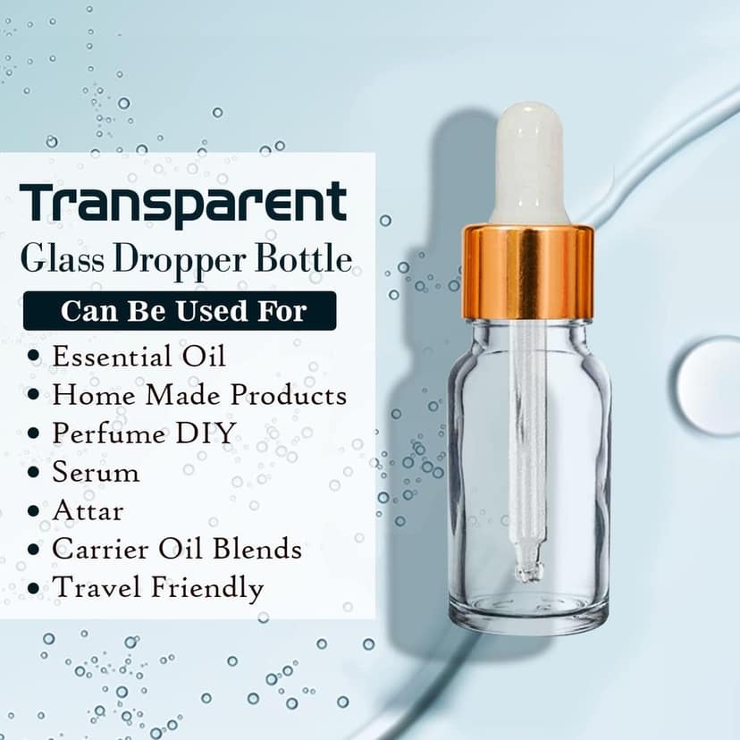 Lovemi Movements 10 ML Round Empty Glass Refillable Perfume,liquid,serum and Essential oil Dropper Bottle view 6