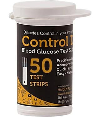 Control D Test Strips, 50 Count(Black) For Control D Glucometer Only