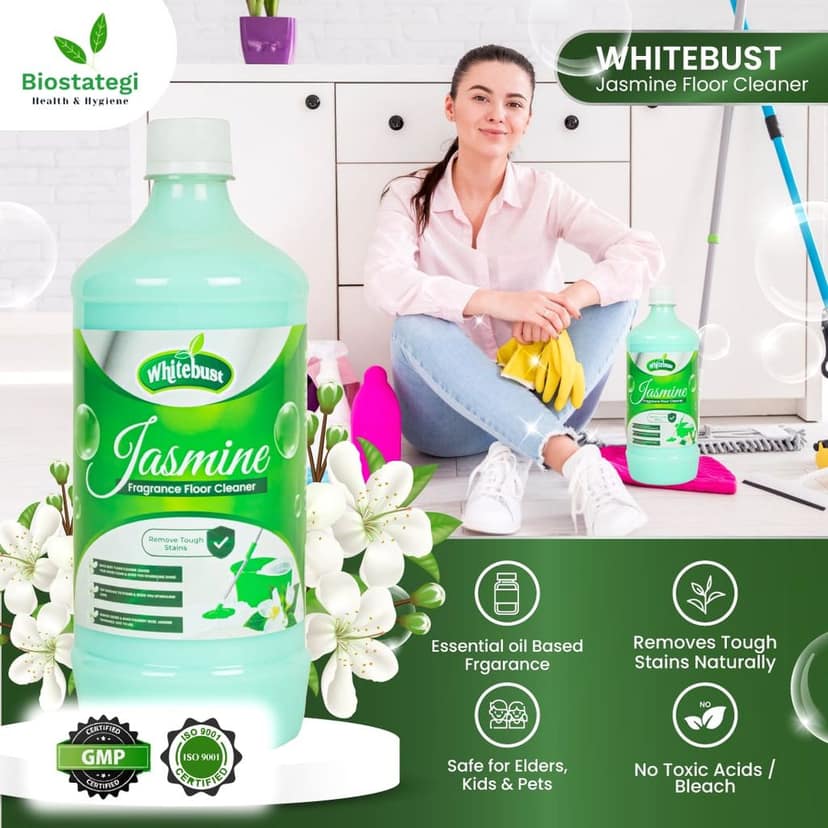 Whitebust Floor Cleaner Phenyl Jasmine 1ltr (Pack of 4 ) view 2