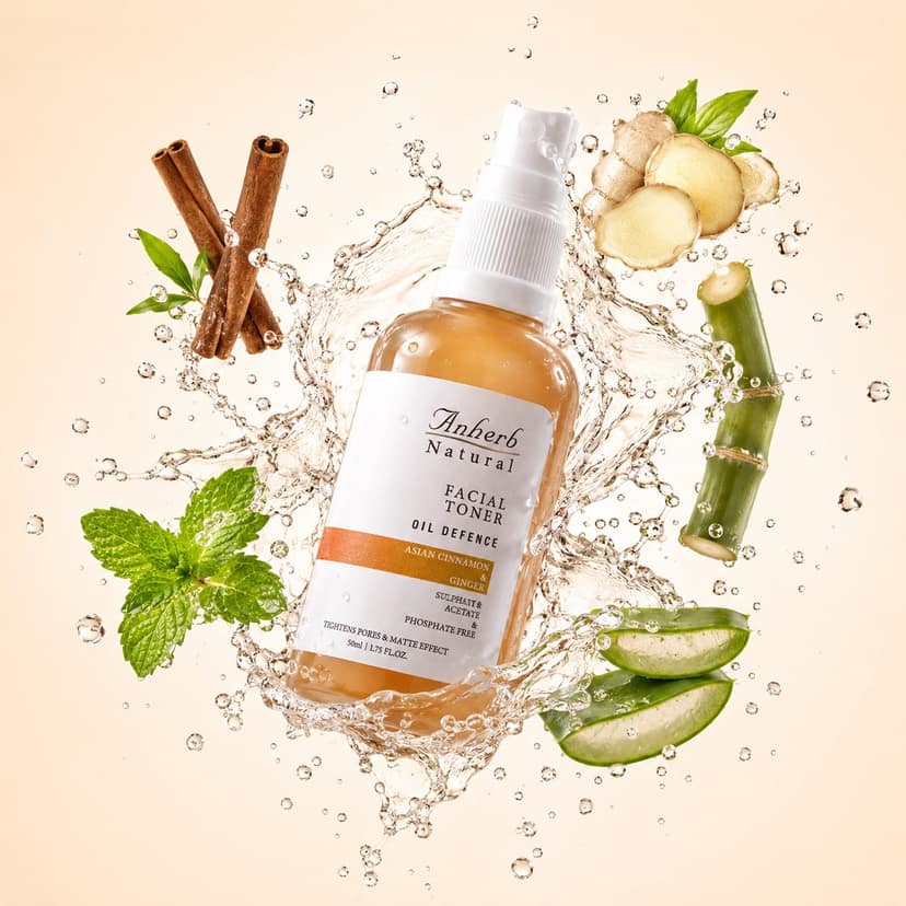 Anherb Natural Facial Gel Toner, Asian Cinnamon & Ginger, Oil Control, Pore Tightening - 50ml view 2