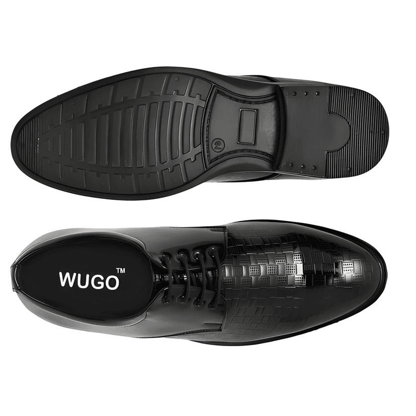 WUGO::Latest Classic Black Oxford Formal Shoes for Men & Boys | Premium Lace-Up Office Wear Shoes | Classic Design, Comfortable Fit & Durable Finish for Daily Business Use view 4