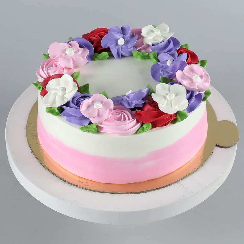 Floral Blossom Chocolate Cake Half Kg view 2