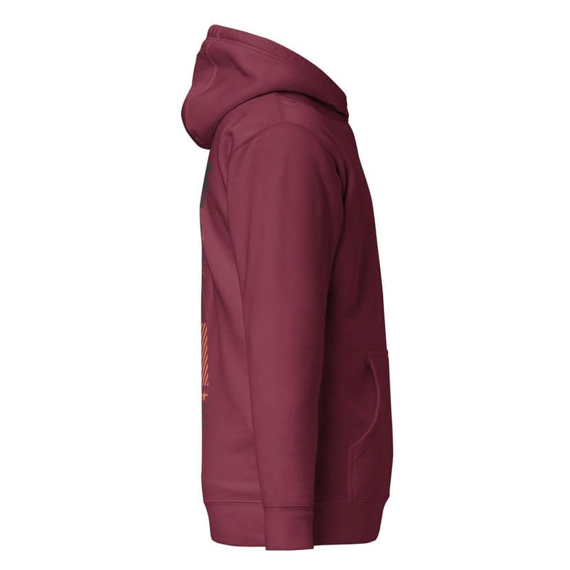 Clothikoo Premium Wolf Printed Edition Hoodie (400 GSM, Maroon Colour) view 3