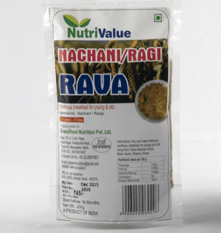 NutriValue Nachani Rava 200g - Upama/ Sheera as healthy breakfast option
