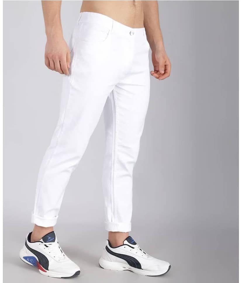 ZAYSH Slim Fit Solid Men's Jeans - White ( Pack of 1 ) view 2