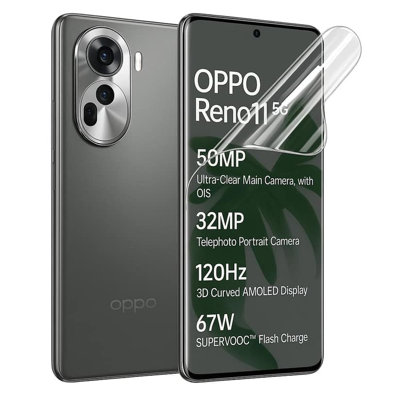 SKINOVITA Premium Glossy Front Screen Protector for Oppo | Ultra-Clear HD Protection & Smooth Touch
