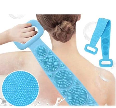 Lifeori Silicone Body Back Scrubber, Double Side Bathing Brush for Skin Deep Cleaning Massage, Dead Skin Removal Exfoliating Belt for Shower, Easy to Clean,Body Brush for Bathing Visit the Sulfar Store view 3