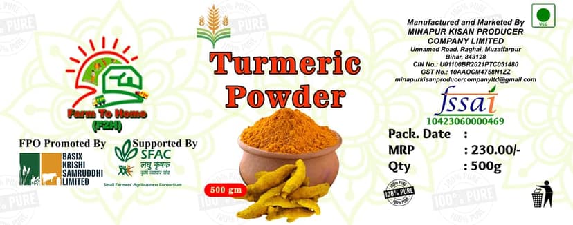 Turmeric Powder - 100% Pure & Natural Haldi Powder | 500gm view 4