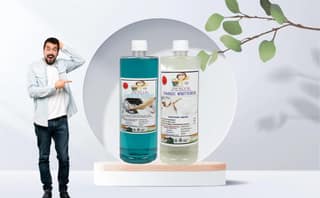 Home Care Combo Liquid Detergent & Fabric Whitener 1 Litre (Pack of 2)