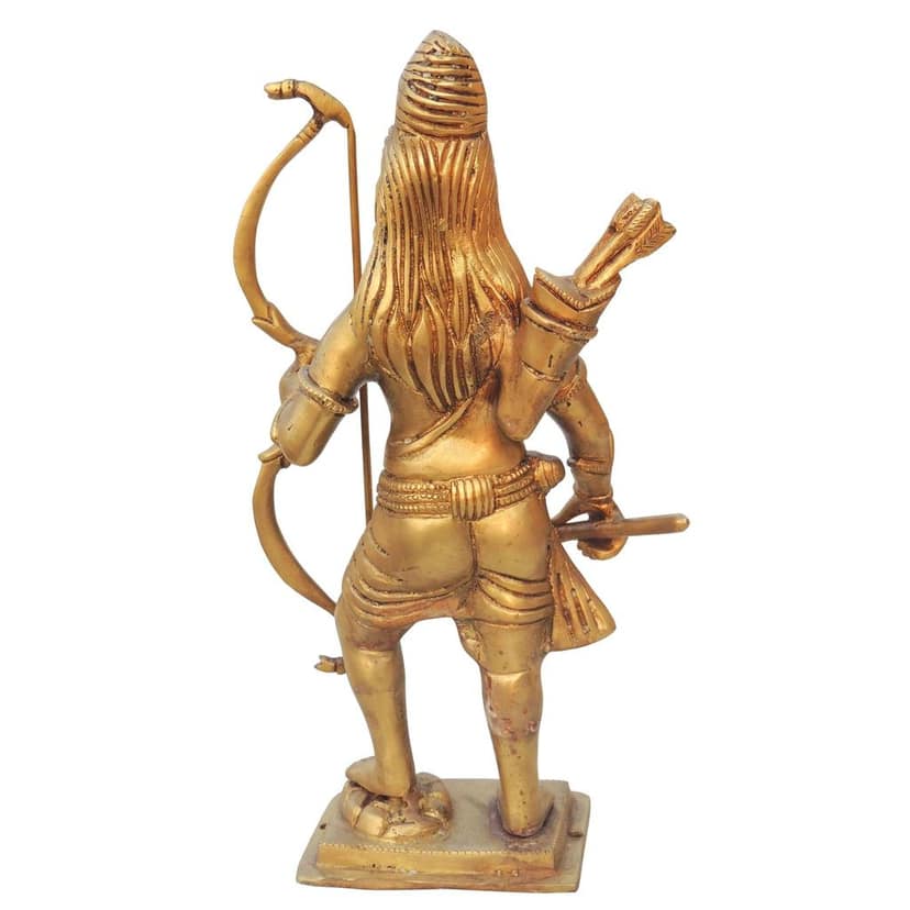 Brass Lord Parshuram Idol � Handmade Religious Brass God Decorative Murti, Height : 10.5 Inch (BSMAS1339 C) view 2
