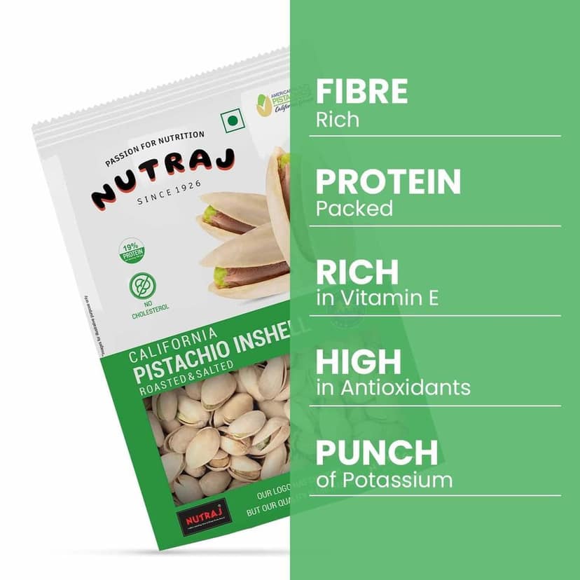 Nutraj California Roasted Salted Pistachios 400g view 4