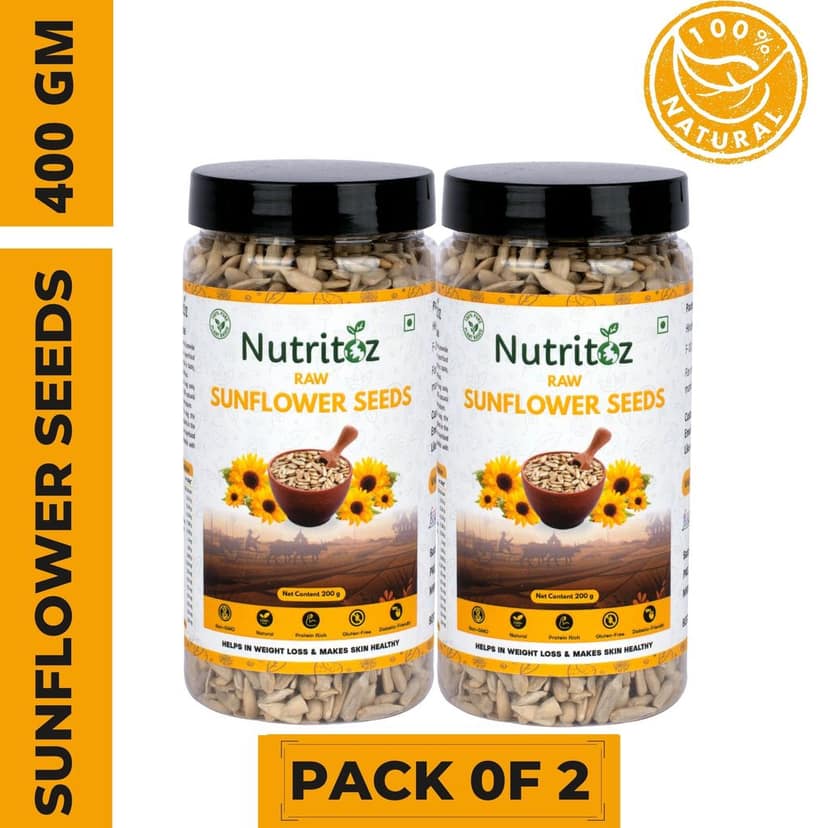 Nutritoz Raw Sunflower Seeds for Eating, Rich in Proteins, Fiber, Calcium, Magnesium and Zinc with many other Health Benefits view 4