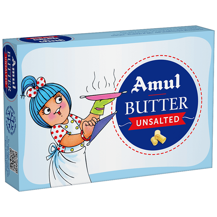 Amul Butter - Unsalted, 100 G Carton view 2