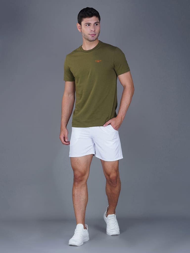 Men's Casual Cotton Jersey Tee Olive view 5