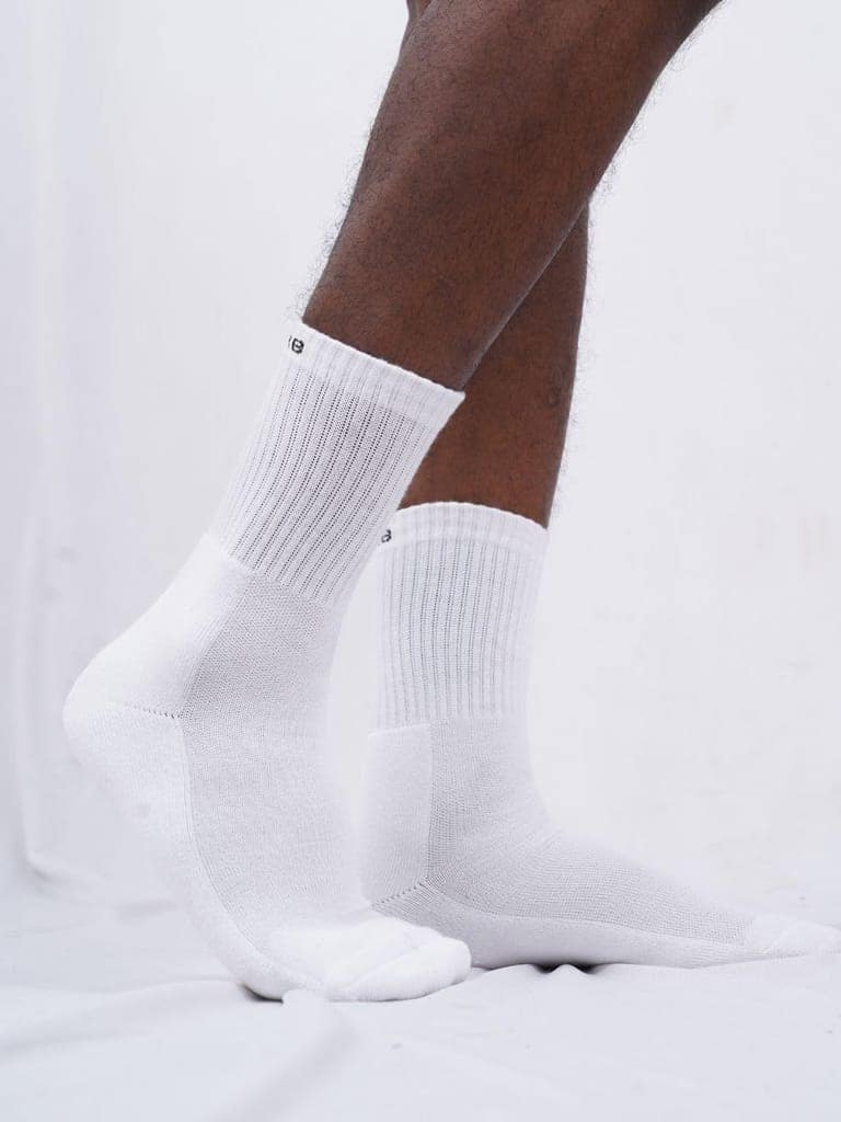 AIR GARB Crew Socks for Men and Women Made with Premium Cotton Pack of 6 - C6W3BL3 (Free Size) Multi Color view 2