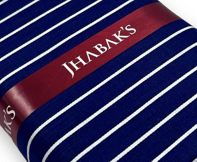 JHABAK'S Unstitched Striped Premium Shirt Fabric for Men - Cotton Blend Material (2.35 M) view 2
