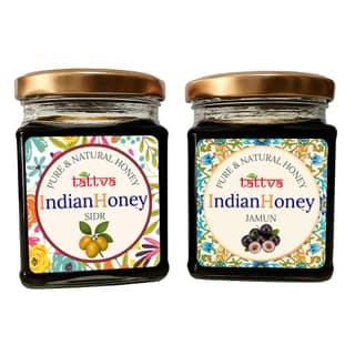 IndianHoney Premium & Highly Medicinal Sidr Honey & Diabetics-Friendly Jamun Honey Combo Pack (230gm & 230gm)
