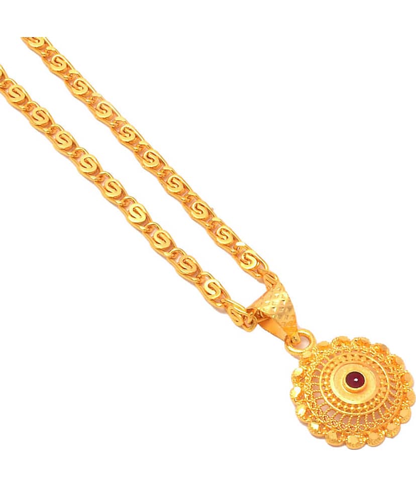 Jewarhaat - Golden Pendant ( Pack of 1 ) view 2