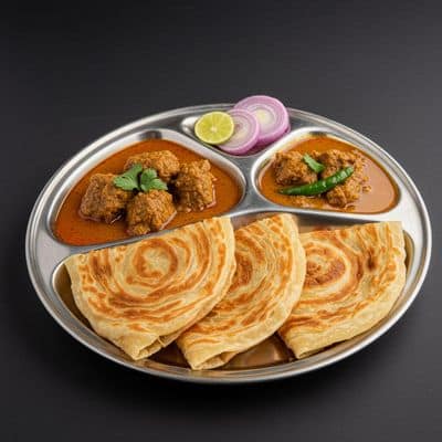 Porotta (2 Piece) With Erachi Curry