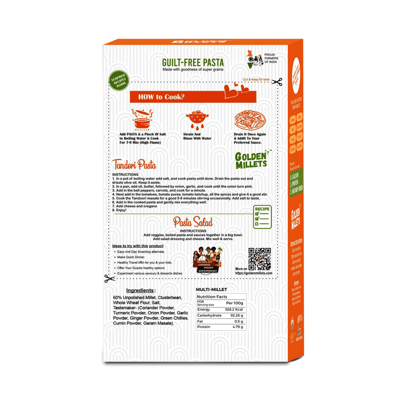 Golden Millets Multi Millet Pasta (150gm,Pack of 2) view 2