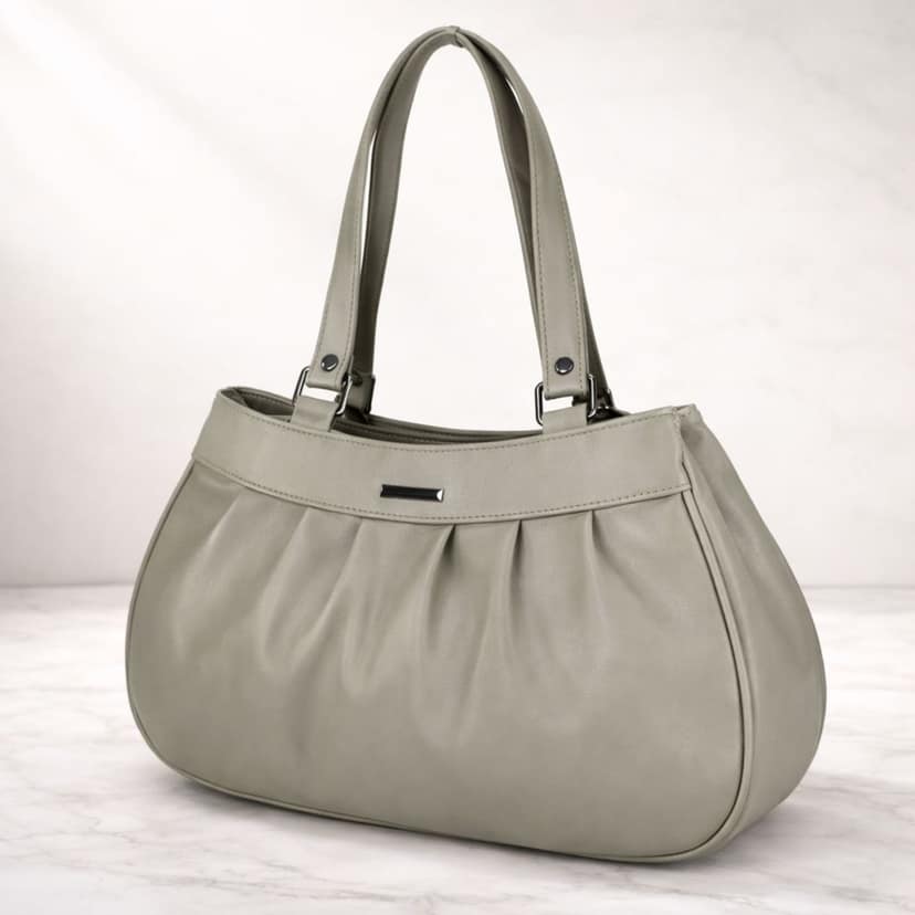 Elegant Women’s Pleated Handbag with Dual Shoulder Straps | Daily Use Stylish Purse