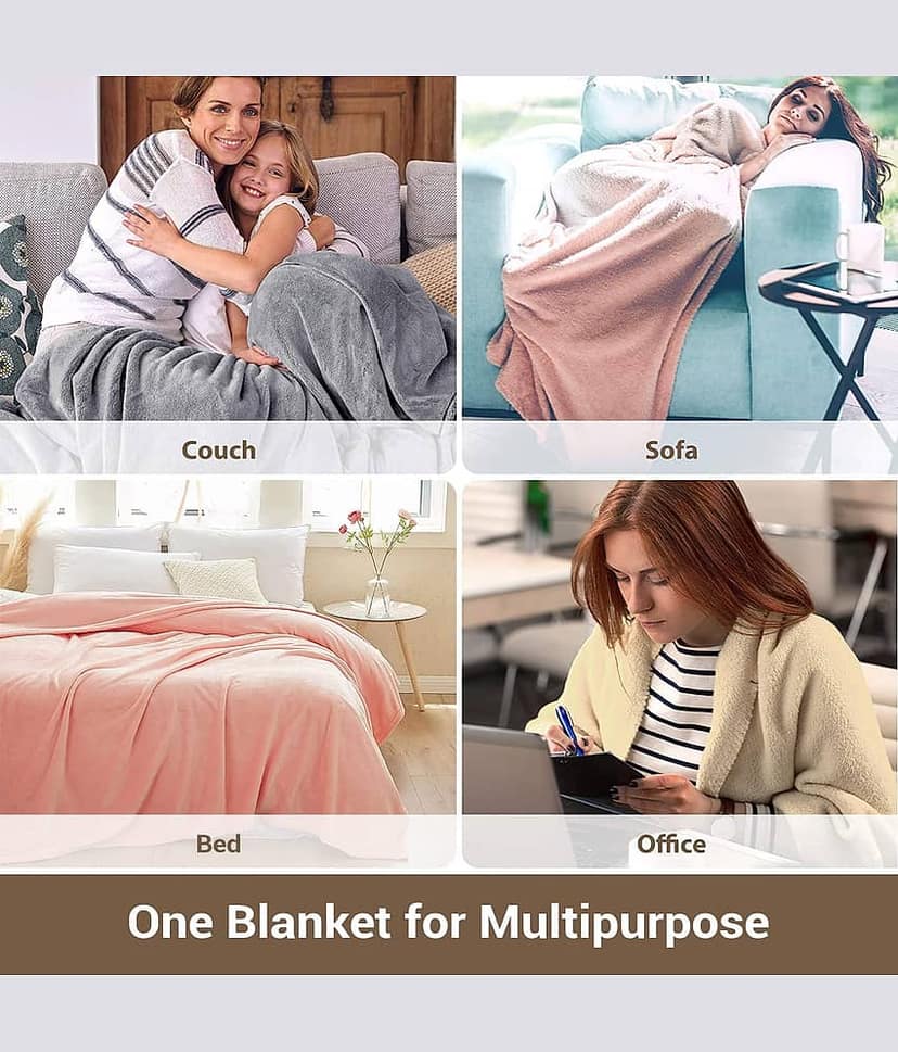 UrbanArts Fleece Solid Single Bed Blanket ( 228 cm x 152 cm ) - Maroon ( Pack of 2 ) view 2