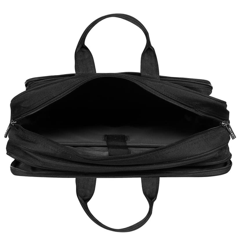 LOREM Black Color Linen fabric 28L Laptop Messenger Bag For Men New BG66 view 6