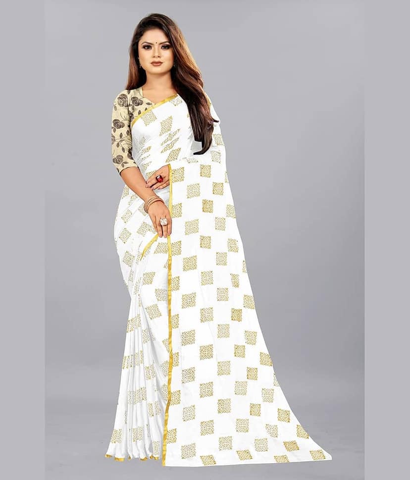 Rhey Chiffon Embellished Saree With Unstitched Blouse Piece ( Pink )