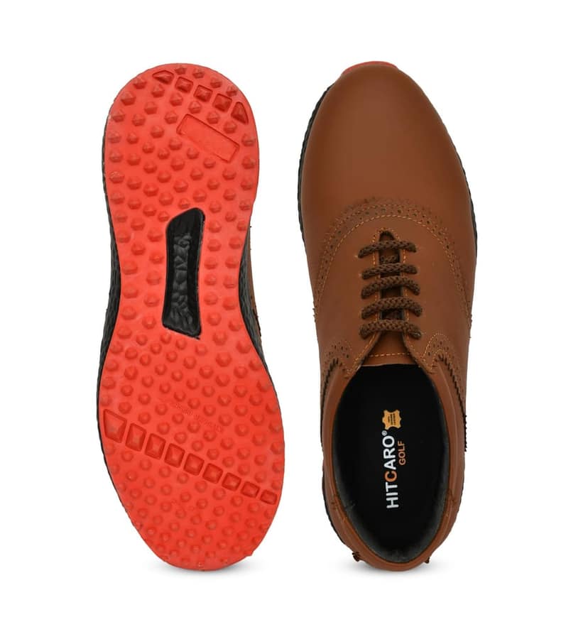 HITCARO Men Proffessional Leather Golf Shoes | Lace-Up | Phylon Sole |Waterproof | Comfortable | Breathable | Sports Shoes view 4