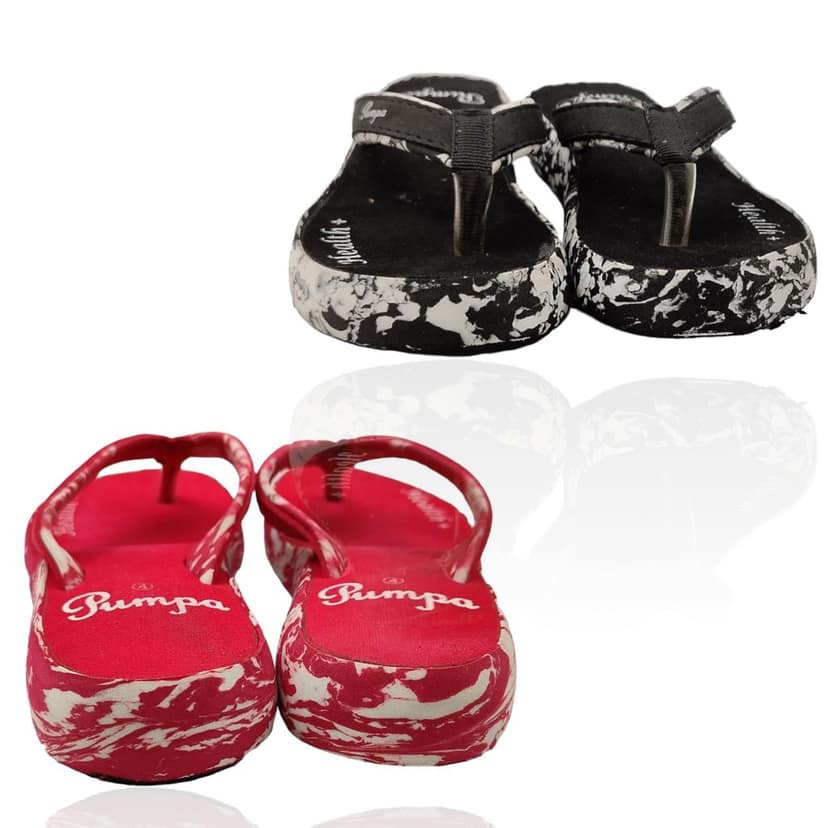 UA01 Stylish Ortho Chappals for Women Fashionable Black and Red Ortho Chappal for Girls and Stylish Women view 5
