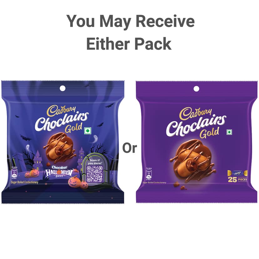 Cadbury Choclairs Gold Candy, 130 g (25 Candies) view 3