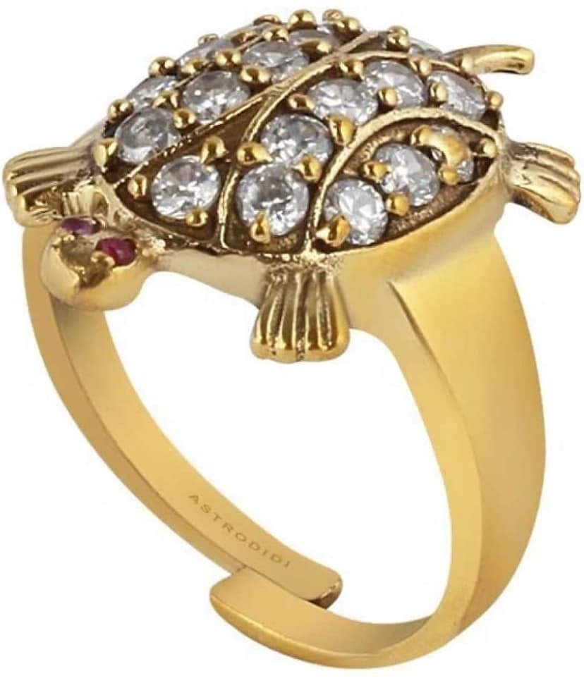 Astrodidi Tortoise Ring Beautiful Adjustable Turtle Brass Ring