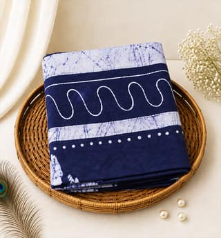 Handcrafted Batik Print cotton Saree